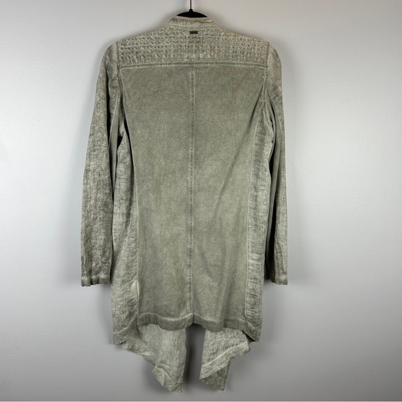 Sandwich Neutral Linen Open Front Longline Jacket Cardigan Size EU 36 Grey - Picture 15 of 16